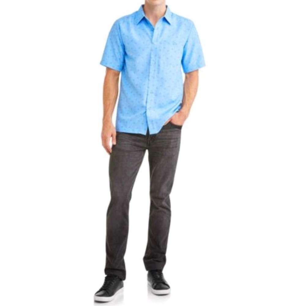George Mens Short Sleeve Microfiber Shirt, Size Large 42-44 NWOT - Picture 4 of 13